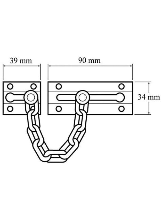 ييل Yale P-1037-CH Door Chain – 6 Inch (15 cm), Polished Chrome Finish - Image 2